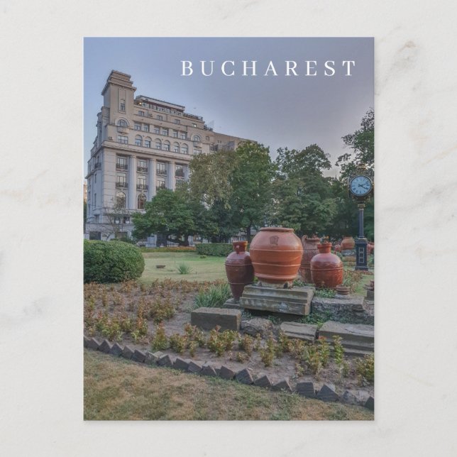 Bucharest Cismigiu Park vy utsiktspostkort Vykort (Framsida)
