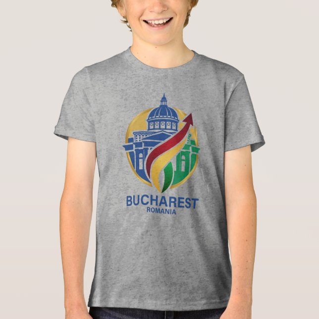 Bucharest Romania Eastern European T Shirt (Framsida)