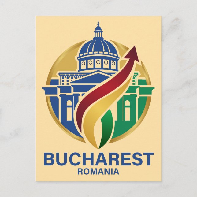 Bucharest Romania Eastern European Vykort (Framsida)