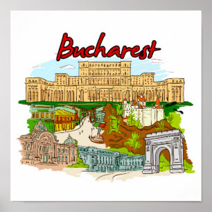 Bucharest - rumänien poster