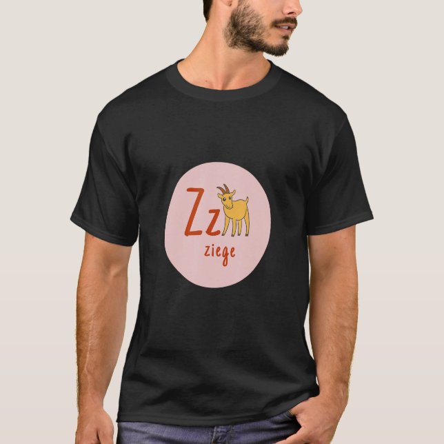 Buchstaben des deutschen Alphabets Z Ziege T Shirt (Framsida)