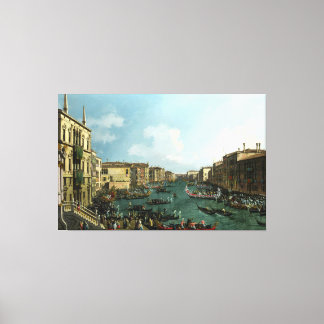 Bucintoro vid Molo av Canaletto (Giovanni Canvastryck