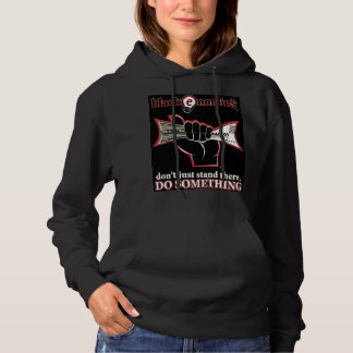 "Buck and Ballot" Svart Pullover Hoodie för Kvinno T Shirt