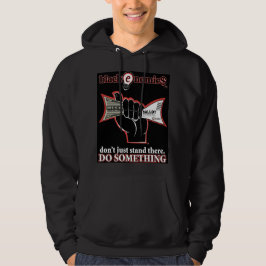 "Buck and Ballot" Svart Tröja med Dragskoja för Mä Hoodie