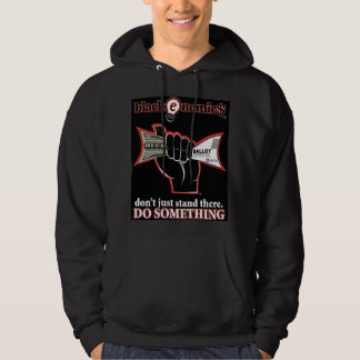"Buck and Ballot" Svart Tröja med Dragskoja för Mä Hoodie