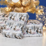 Buck and Doe in Winter Skogen Presentpapper<br><div class="desc">En buck och en dova står i en snöskog omgiven av ömtålig frostig träd</div>