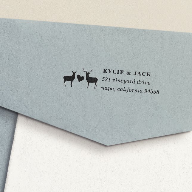Buck and Doe Returadress Självfärgande Stämpel (Skapare uppladdad)