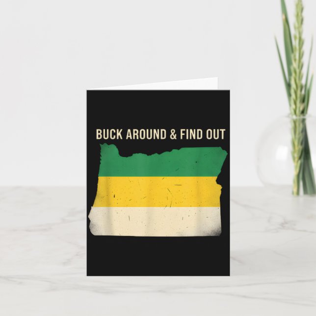 Buck Around Oregon Map Funny Wildlife Adventure Vi Kort (Framsida)