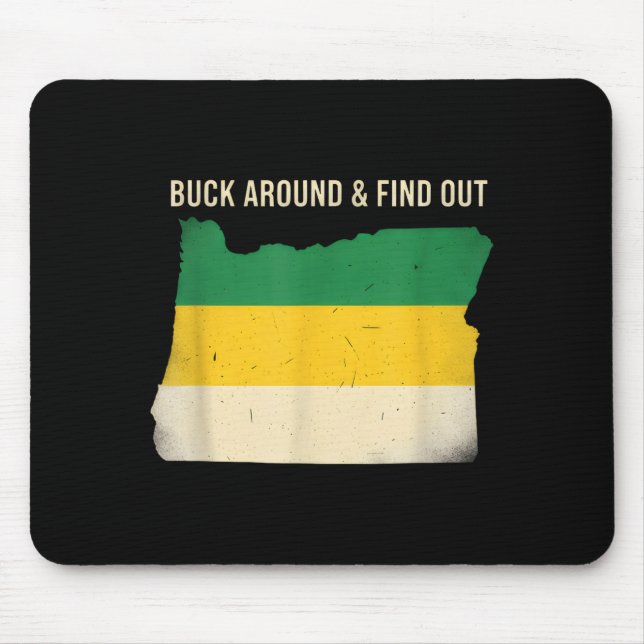 Buck Around Oregon Map Funny Wildlife Adventure Vi Musmatta (Framsidan)