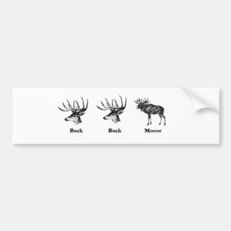 Buck Buck Moose Bumper Sticker Bildekal
