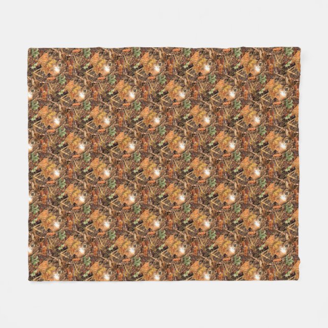 Buck Camouflage White Svan Hjort Fleecefilt (Framsidan (Horisontell))