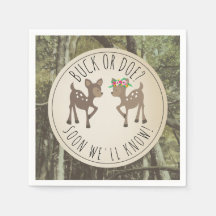 Buck eller Doe Camo Baby Gender Reveal Party