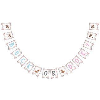 Buck eller Doe? Nykalvning för babyskor Vimplar