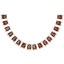 Buck eller Doe? Nykalvning för babyskor Vimplar