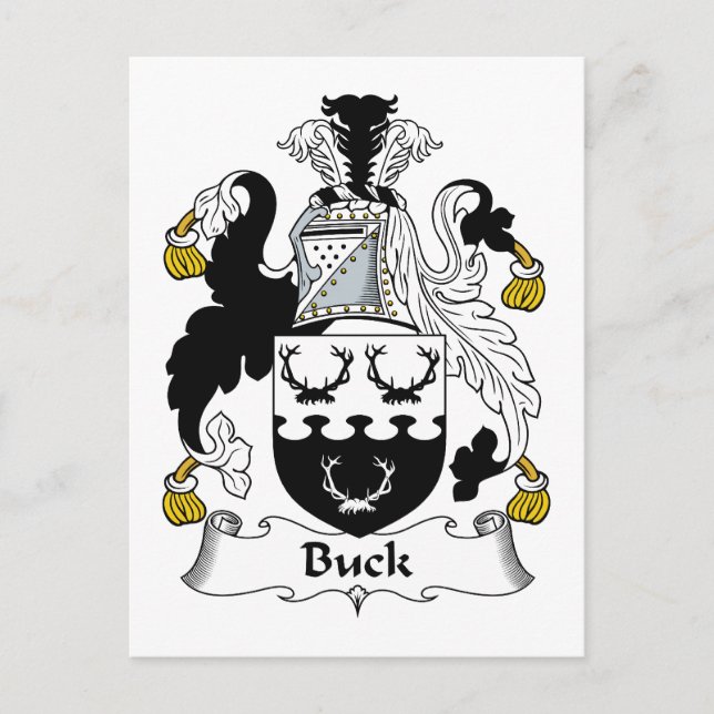 Buck Family Crest Vykort (Framsida)