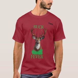Buck Fever 12 poängs Vit Svans Buck T Shirt