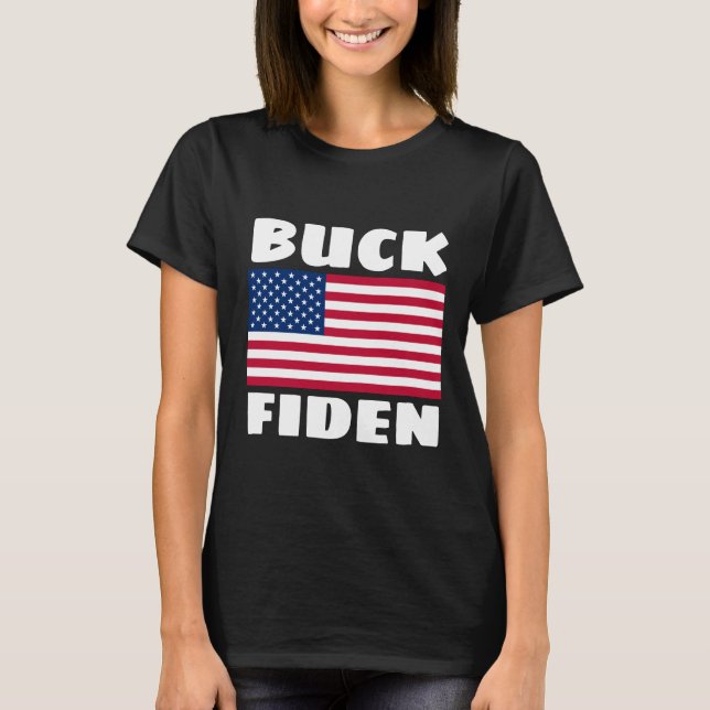 BUCK FIDEN roligt joe BIDEN T-SHIRT (Framsida)