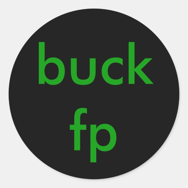 buck fp runt klistermärke (Framsida)
