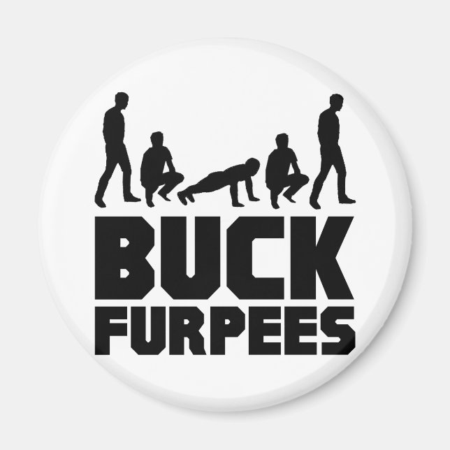 Buck Furpees - Burpees Fitness Magnet (Framsidan)