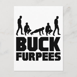 Buck Furpees - Burpees Fitness Vykort
