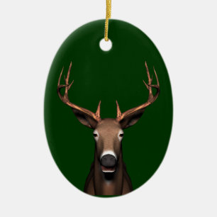 Buck Head Julgransprydnad Keramik