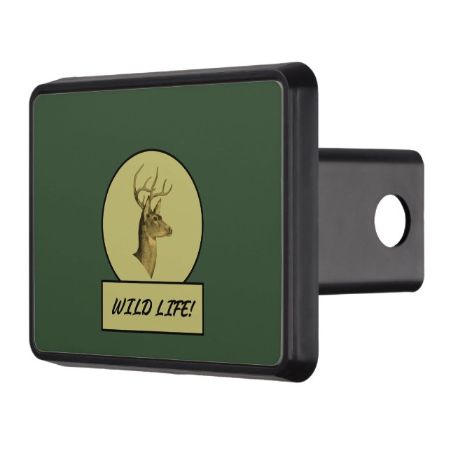 Buck Head Mörk grönt Lastbil Hitch Cover Dragkroksskydd (Vänster)