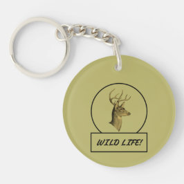 Buck Head Mörk Khaki Acrylic Keychain
