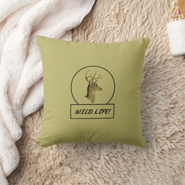 Buck Head Mörk Khaki Pillows Kudde (Filt)