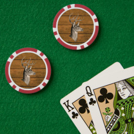 Buck Head på Wood Poker Chip Marker