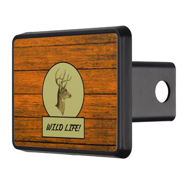 Buck Head Wood Grain Lastbil Hitch Cover Dragkroksskydd (Vänster)