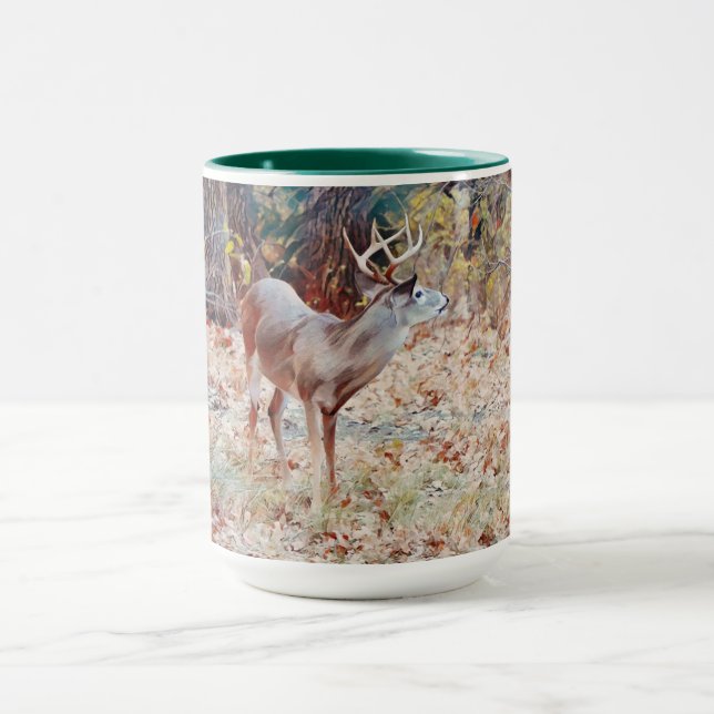 Buck Hjort Art Nature Scene Mugg Kopp (Center)