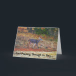 Buck Hjort Art Pun Funny Birthday Card Kort<br><div class="desc">Min originalteckning på det här söt-kortet innehåller mitt originalfoto av en stor vit hjort med stor buck som passerar genom en skugga, formaterad med en illustrerad poster-art-teknik för ett konstnärligt utseende. På kortets framsida, stater "Passing through to say... " och insidan av kortet stater "Grattis på födelsedagen! Här är en...</div>