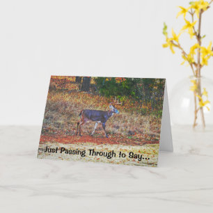 Buck Hjort Art Pun Funny Birthday Card Kort