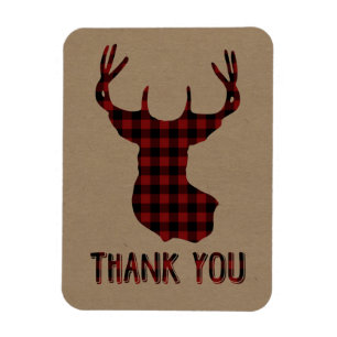 Buck Hjort Head Rustic Buffalo Play Tack Magnet