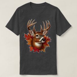 Buck Hjort omgiven av Höst löv T Shirt