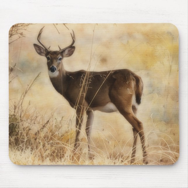 Buck Hjort Vild Animal Mousepad Musmatta (Framsidan)