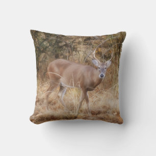 Buck Hjort Vild Animal Texas Hjort Art Pillow Kudde