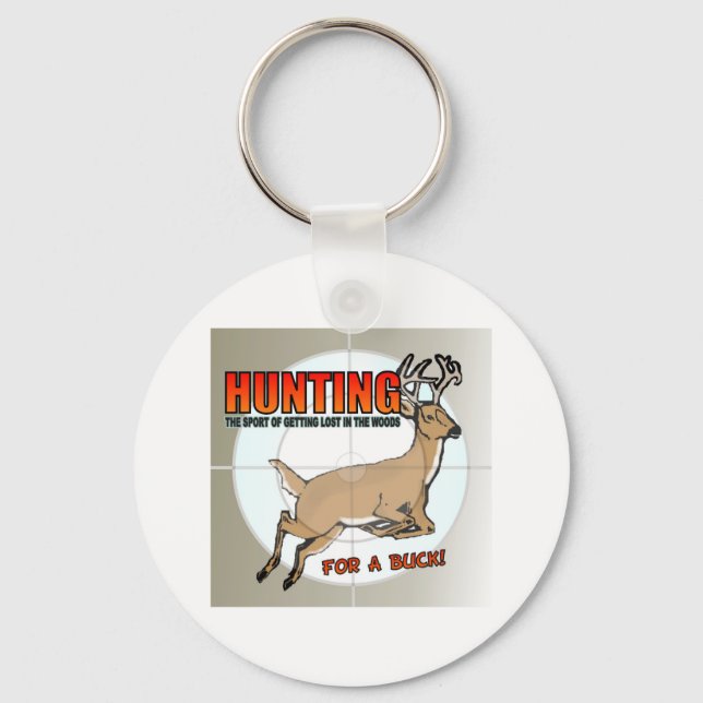 Buck Hunting Keychain Nyckelring (Framsida)