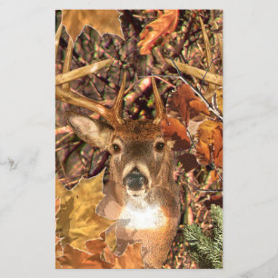 Buck i Camo White Svan Hjort Flygblad