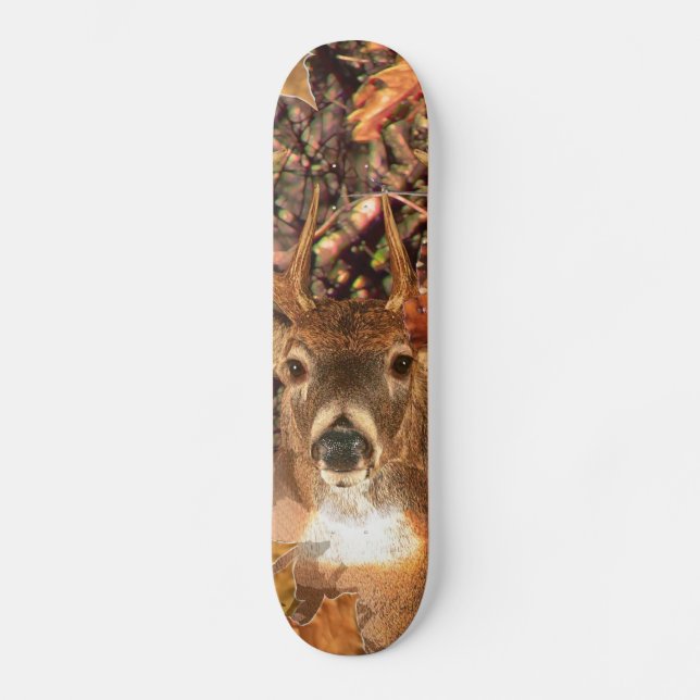Buck i Fall Camo White Svan Hjort Skateboard Bräda 20,5 Cm (Framsida)