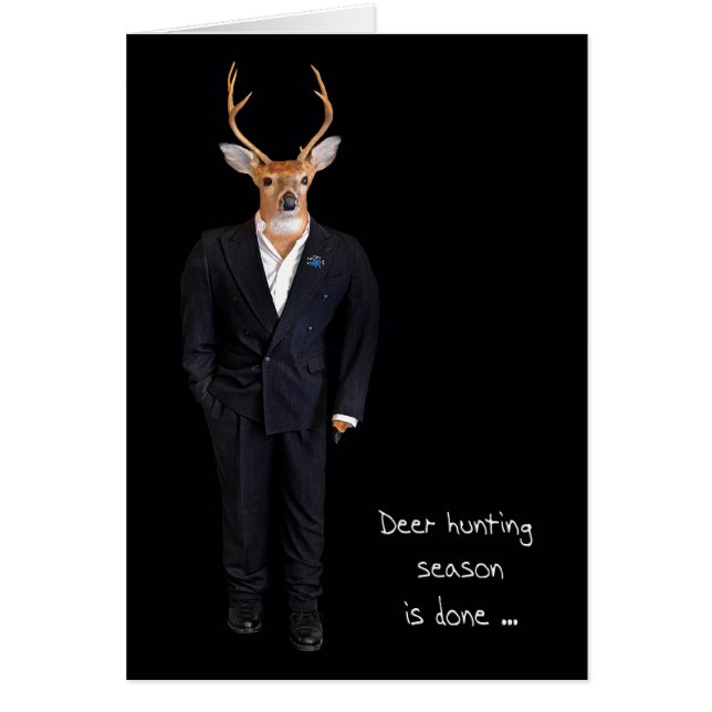 Buck in tuxedo hälsningskort (Framsidan)