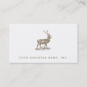 Buck Mule Hjort Letterpress Stil Visitkort