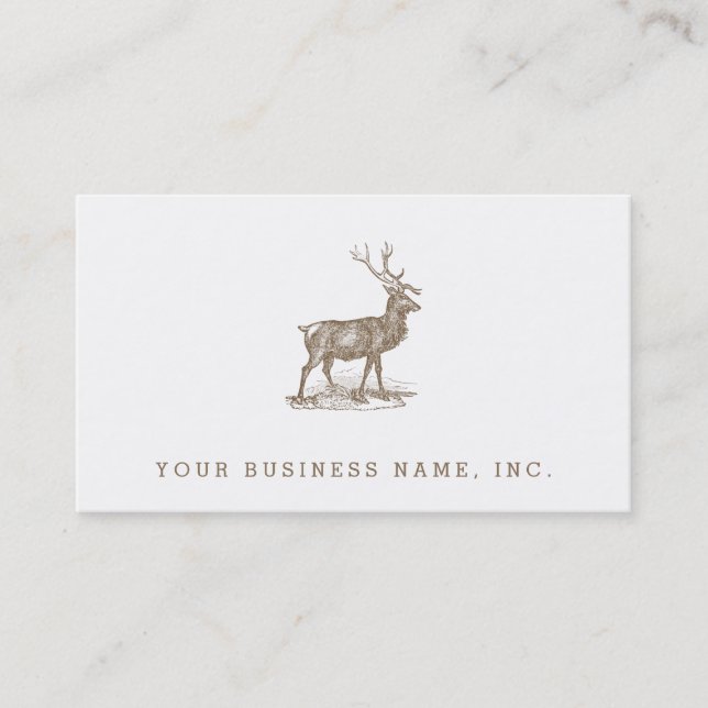 Buck Mule Hjort Letterpress Stil Visitkort (Framsida)