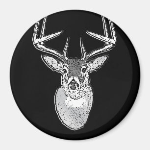 Buck på Black White Svan Hjort Classic Magnet