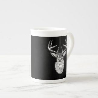 Buck på Black White Svan Hjort head Benporslin Mugg