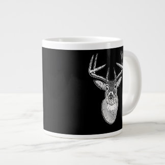 Buck på Black White Svan Hjort head Jumbo Mugg