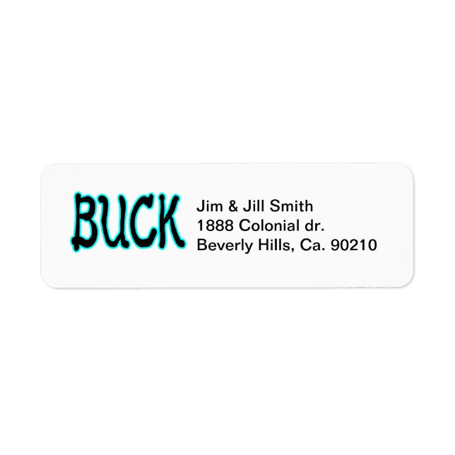 Buck Returadress Etikett (Framsidan)