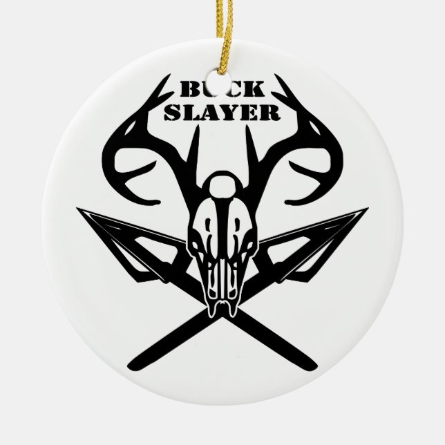 Buck Sayer-Hjortar och -pilar Julgransprydnad Keramik (Framsidan)