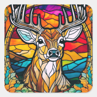 Buck Sticker Fyrkantigt Klistermärke