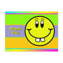 Buck Teeth Smiling Ansikte Emoji Tack vykort